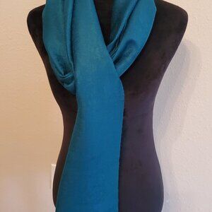 Turkish textile Pashmina soft Teel green Scarf. 55% Acrylic 45% Viscose (Rayon